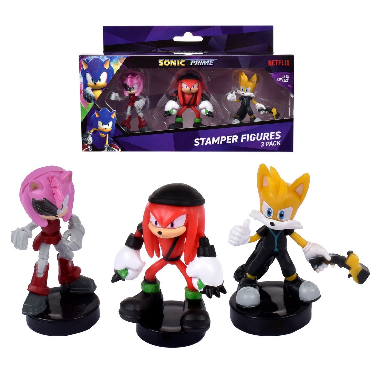 Pack 3 Figuras Timbre De 7 Cms Sonic - Knuckles