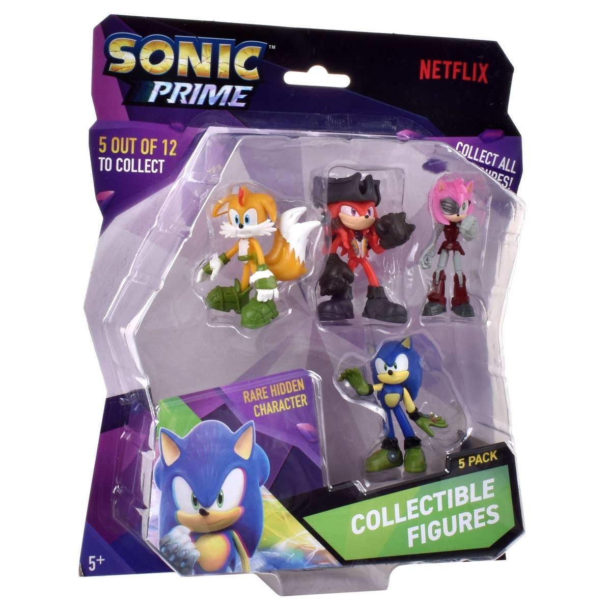 Pack 5 Figuras Sonic De 7 Cms - Pack-2 Knuckles