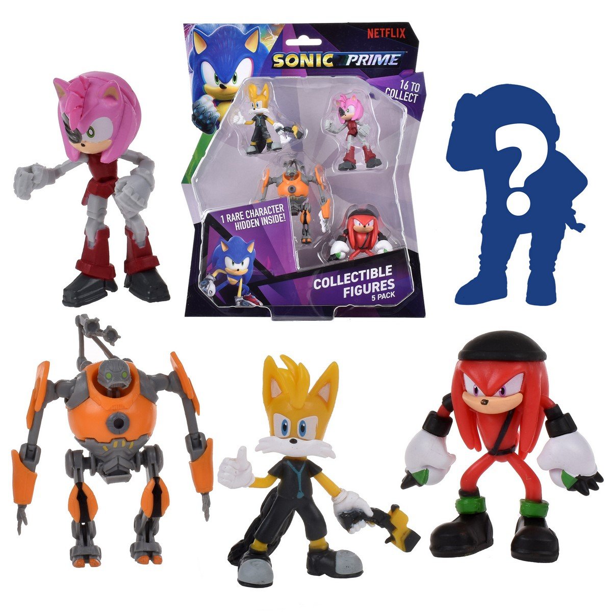 Pack 5 Figuras Sonic De 7 Cms - Pack-4 Tails