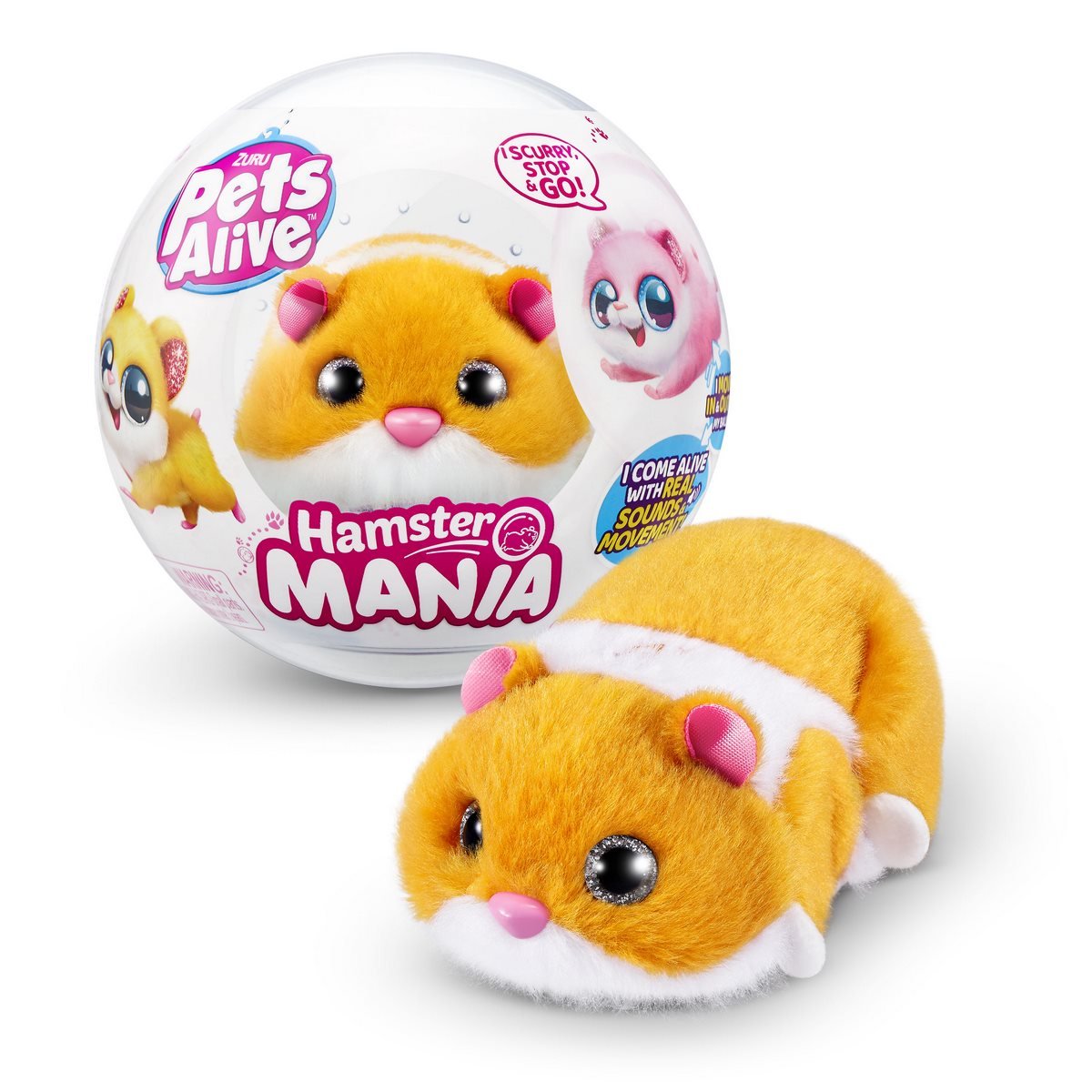Hamster Caminador En Bola Pets Alive Zuru - Café