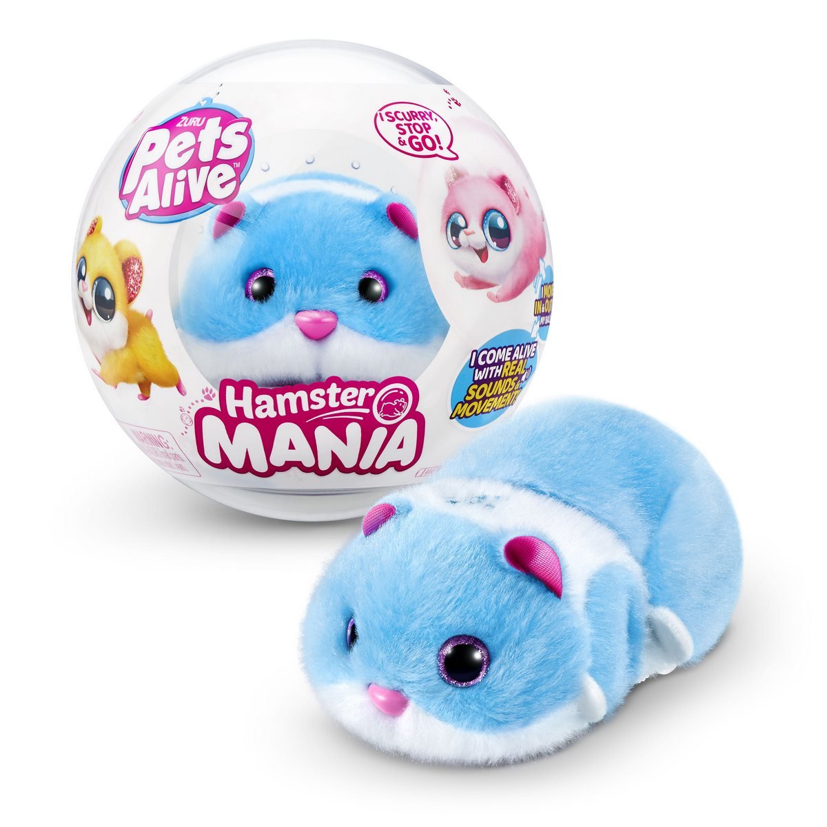 Hamster Caminador En Bola Pets Alive Zuru - Celeste