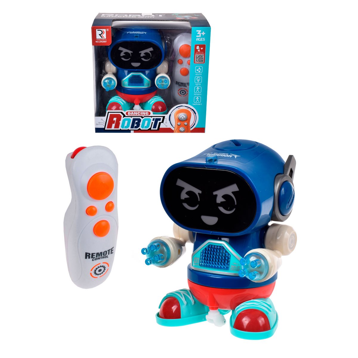 Robot Radio Controlado 15 Cm Con Luces Movimiento Y Musica - Azul Categoría: Juguetes didácticos Tipo producto:  Robots por control remoto