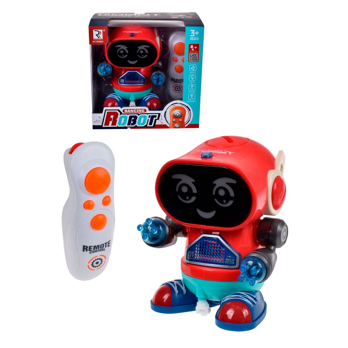 Robot Radio Controlado 15 Cm Con Luces Movimiento Y Musica - Rojo Categoría: Juguetes didácticos Tipo producto:  Robots por control remoto