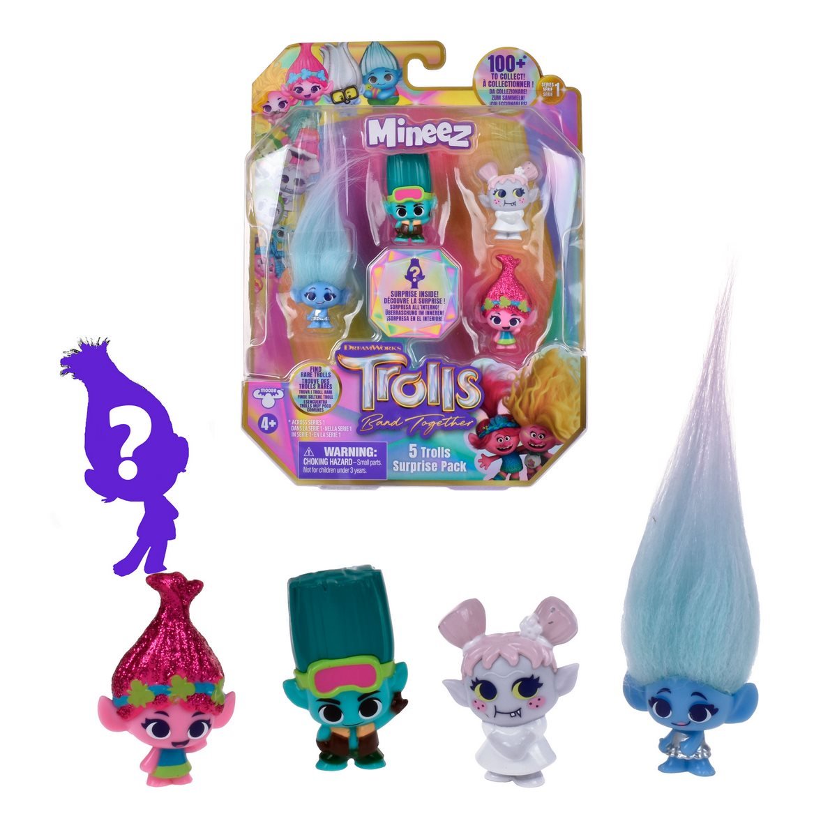 Pack 5 Mini Figuras Trolls - Celeste