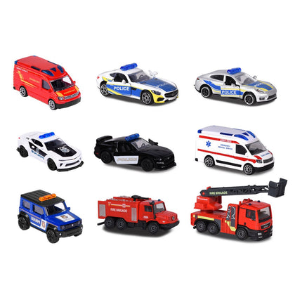 Majorette Emergencia  Set 3 Autos - Police Blanco
