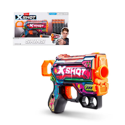 Lanza Dardos Menace Skins Con 8 Dardos X-Shot - Mercenary