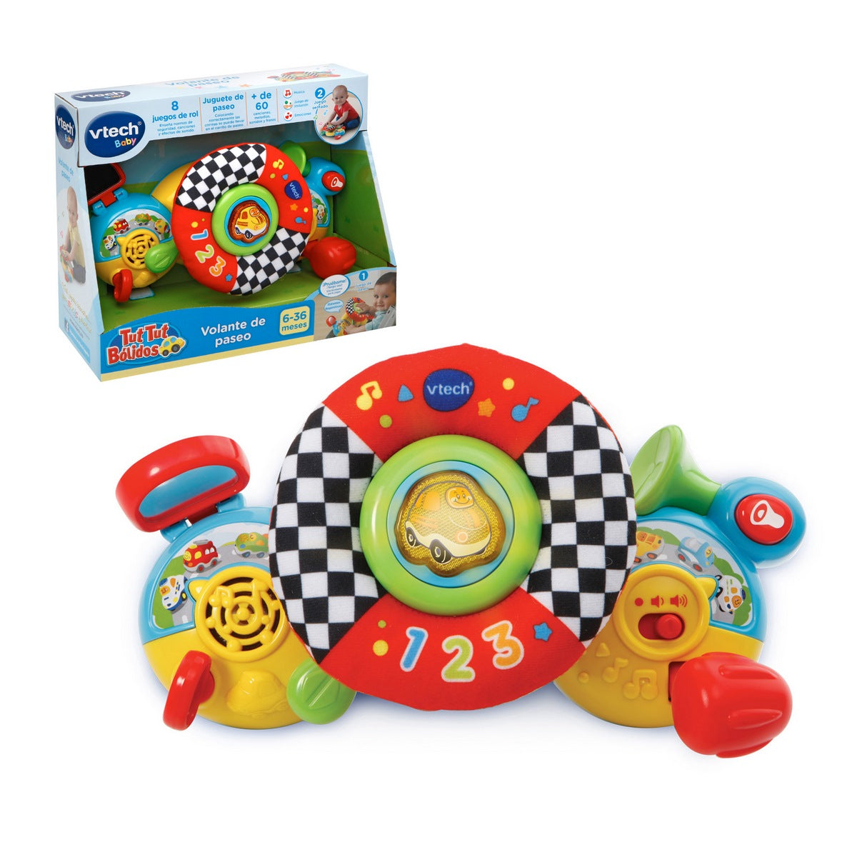 Volante De Paseo Vtech Categoría: Actividades y estímulos Tipo producto:  Juguetes educativo