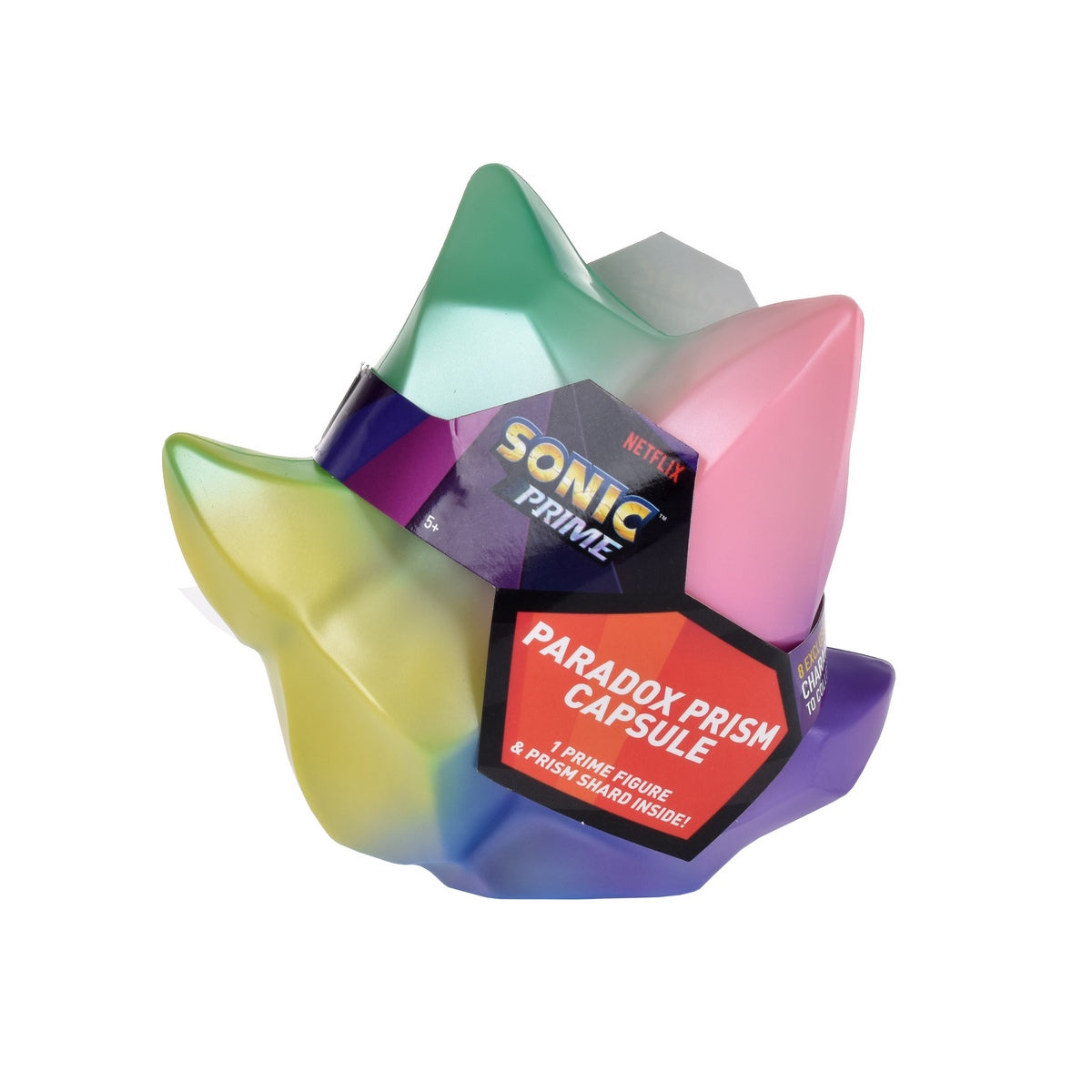 Figura Articulada De 8 Cms Sonic En Capsula Prisma Paradox Con Base Y Folleto