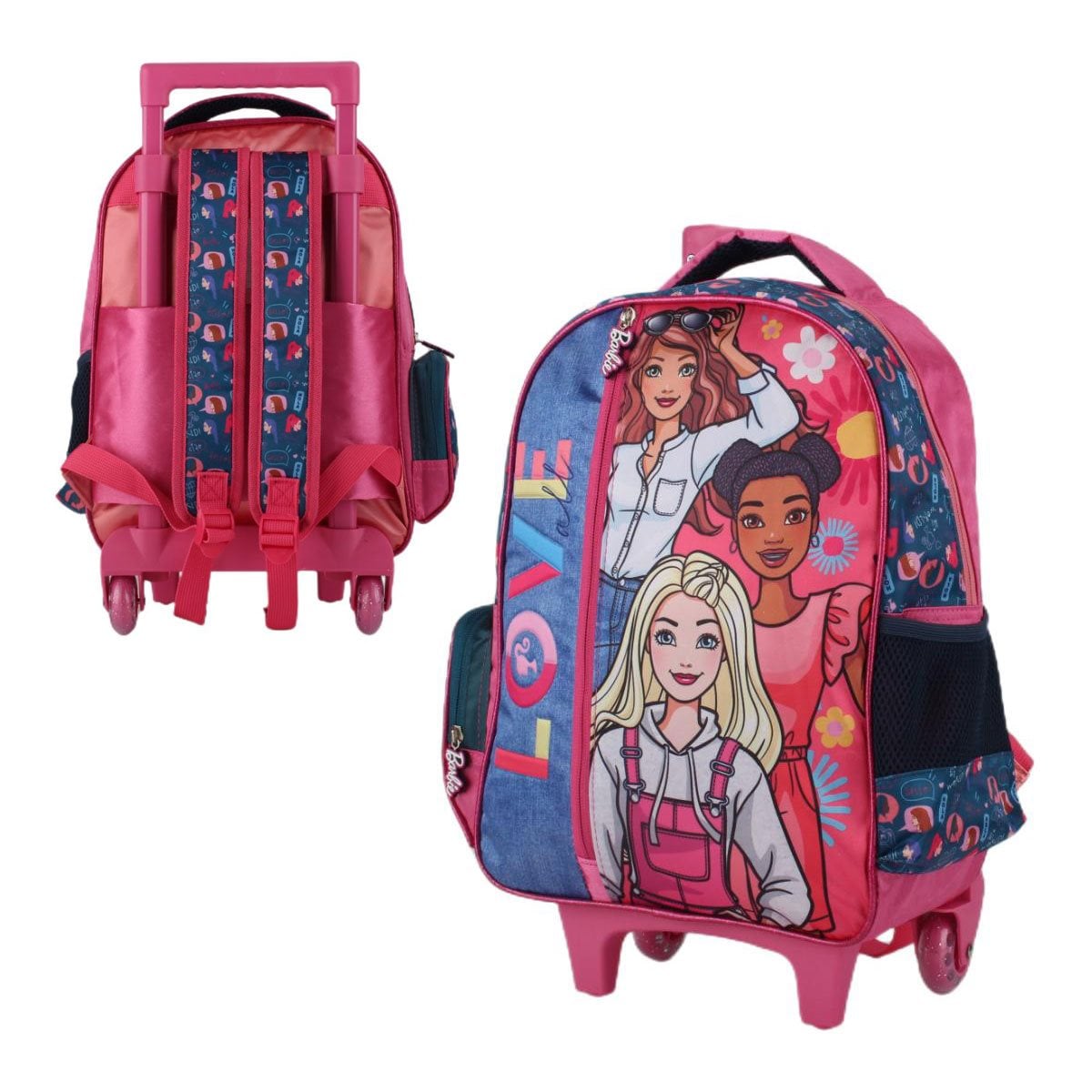 Mochila C/Ruedas Lentejuelas Barbie