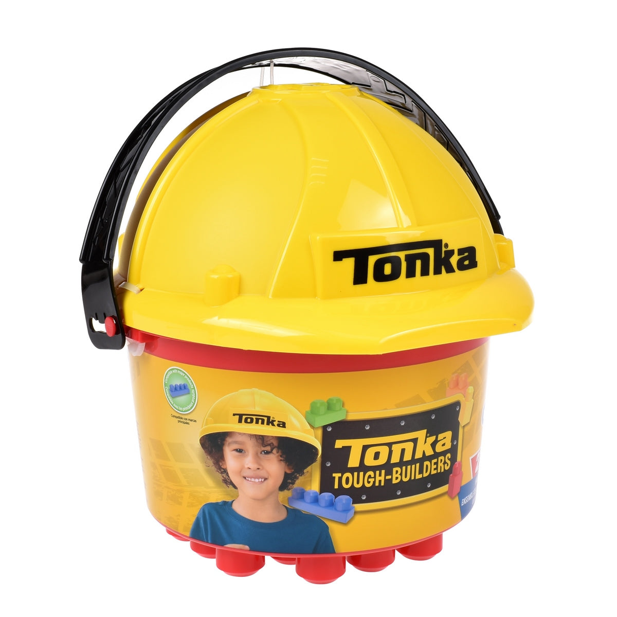 Set De 25 Bloques En Balde Con Casco Tonka