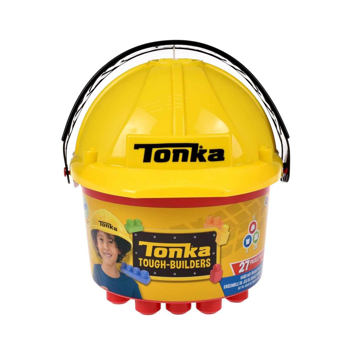 Set De 25 Bloques En Balde Con Casco Tonka