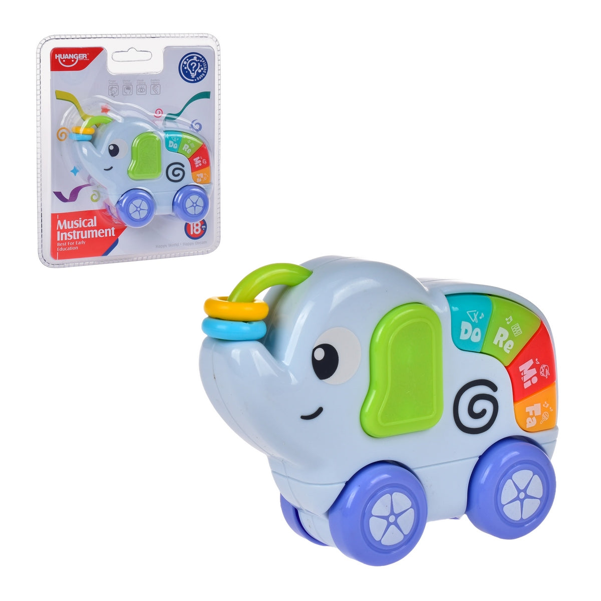 Elefante Musical Con Teclado Y Sonajero