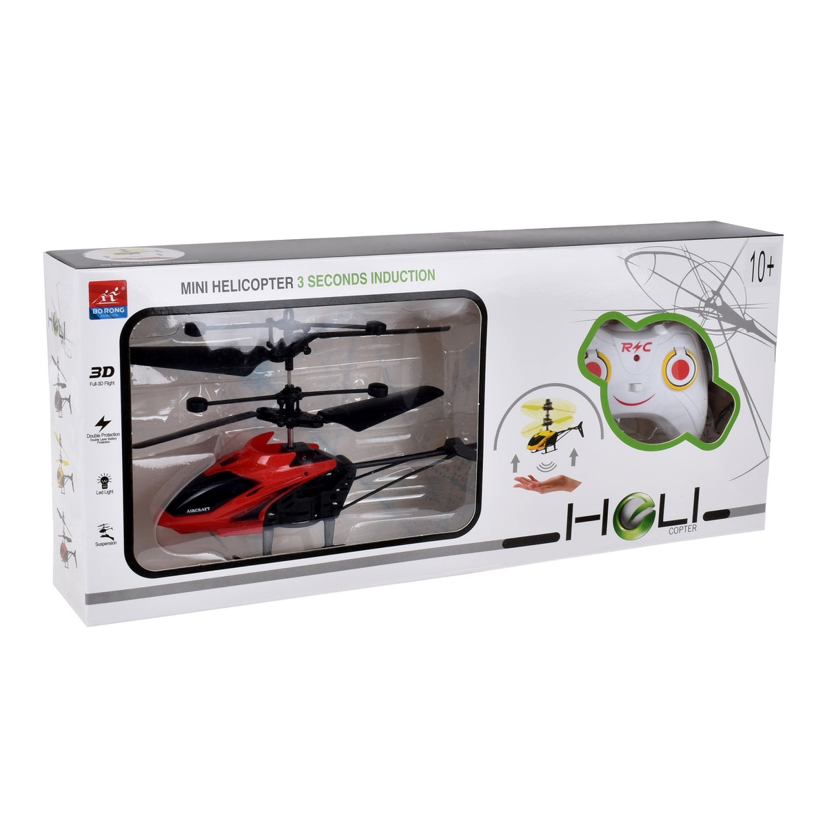 Helicóptero Radio Controlado De 17 Cm Con Pilas Recargables