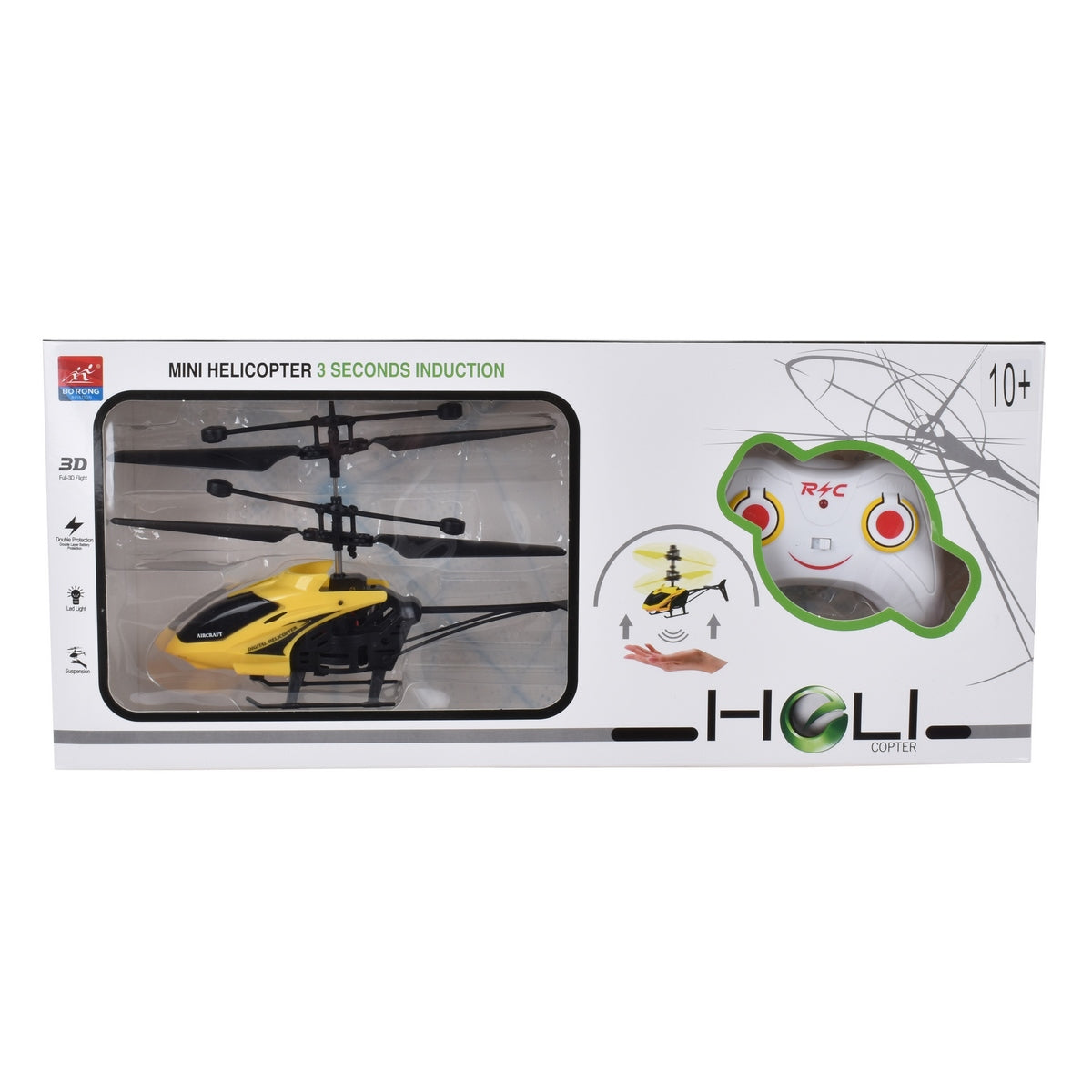 Helicóptero Radio Controlado De 17 Cm Con Pilas Recargables