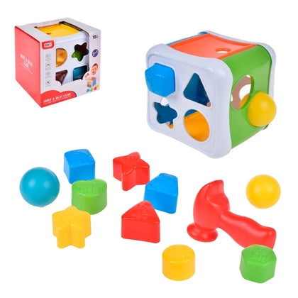 Cubo 2 En 1 Con Figuras De Encaje - Naranja