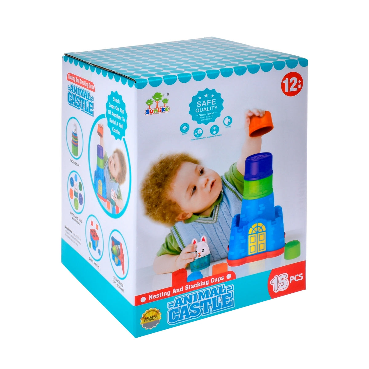 Castillo Actividades 4 En 1 De Armable 58 Cm Con 15 Piezas