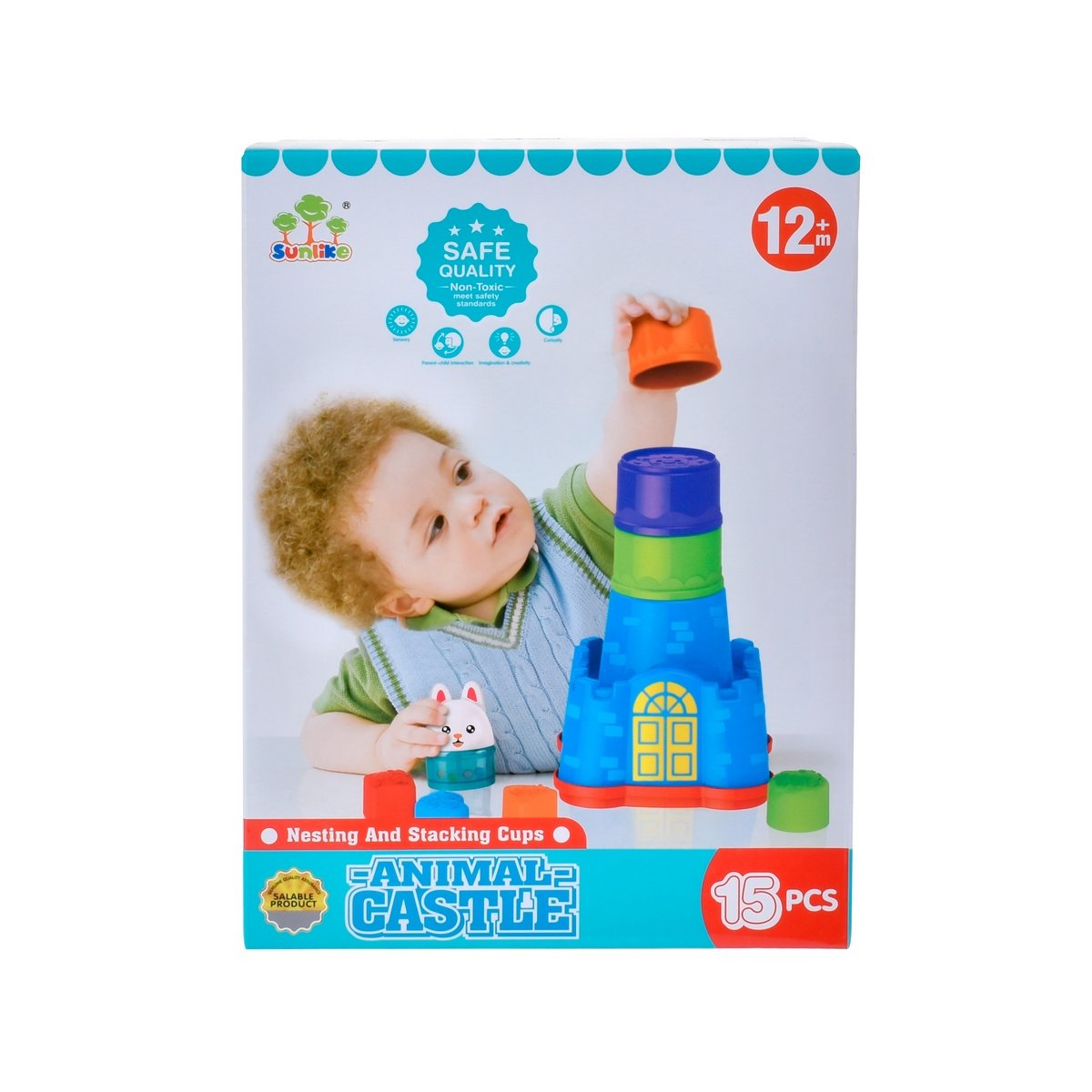 Castillo Actividades 4 En 1 De Armable 58 Cm Con 15 Piezas