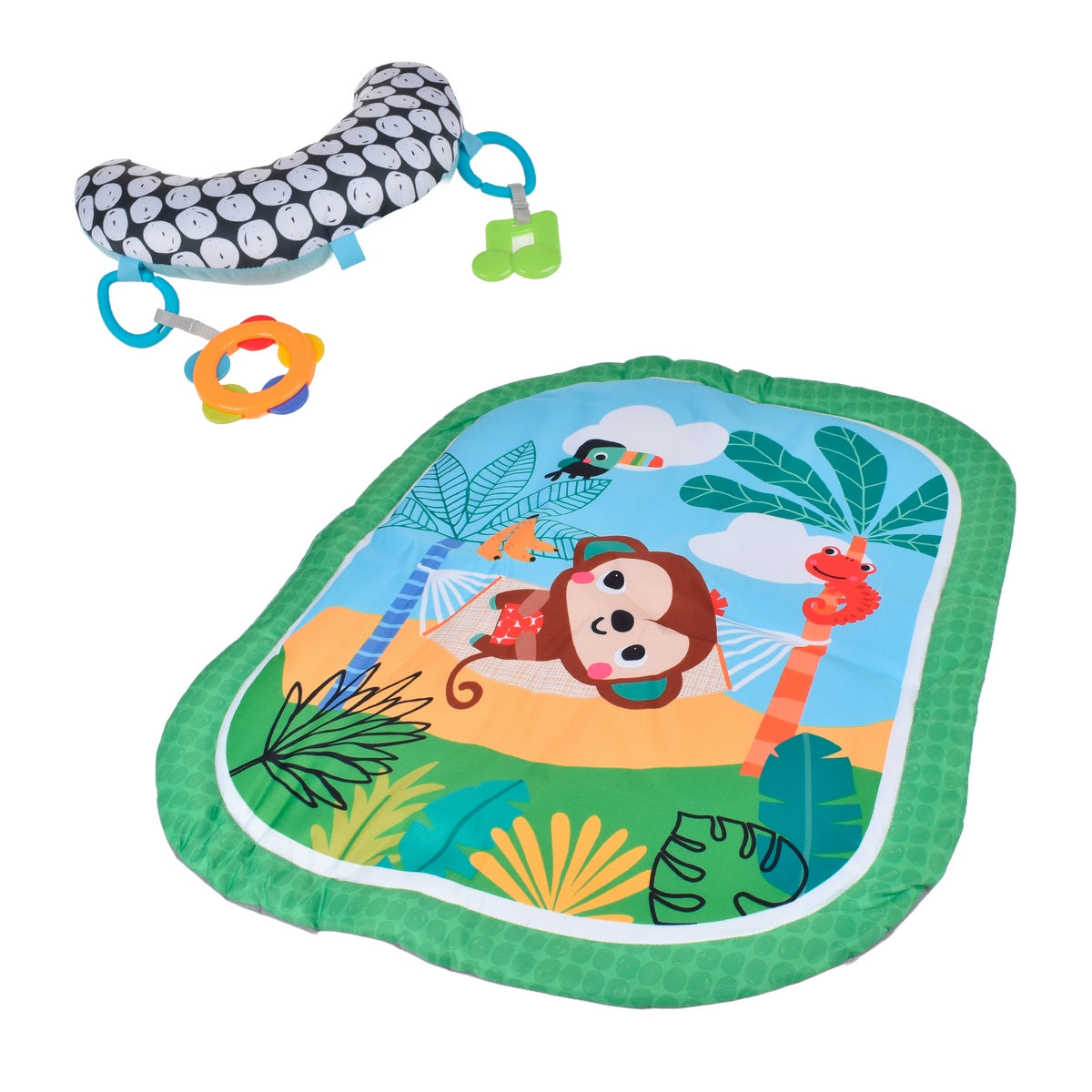 Alfombra De Apoyo Con Almohada Y Juguetes