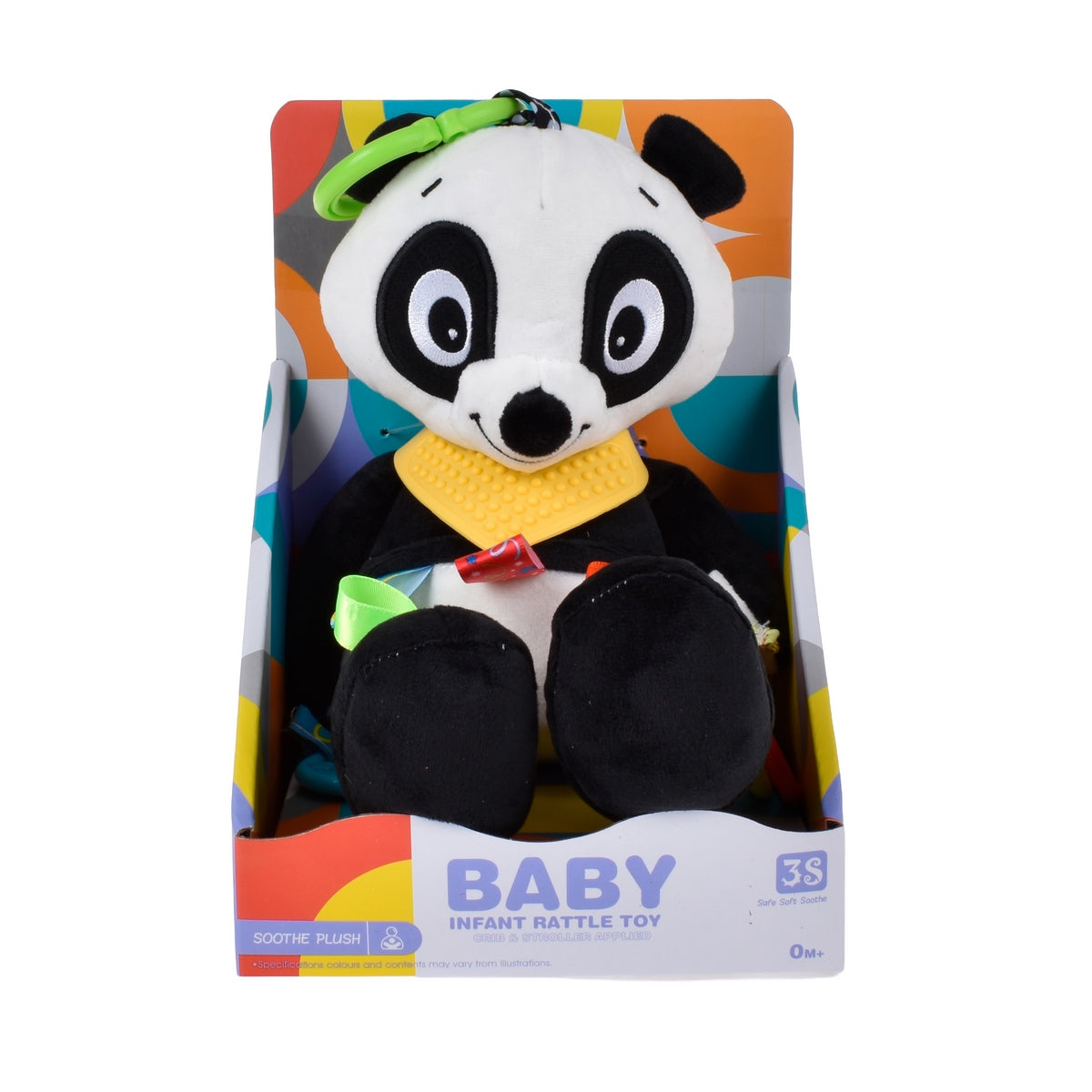 Peluche Panda Con Sonajero Y Mordedor
