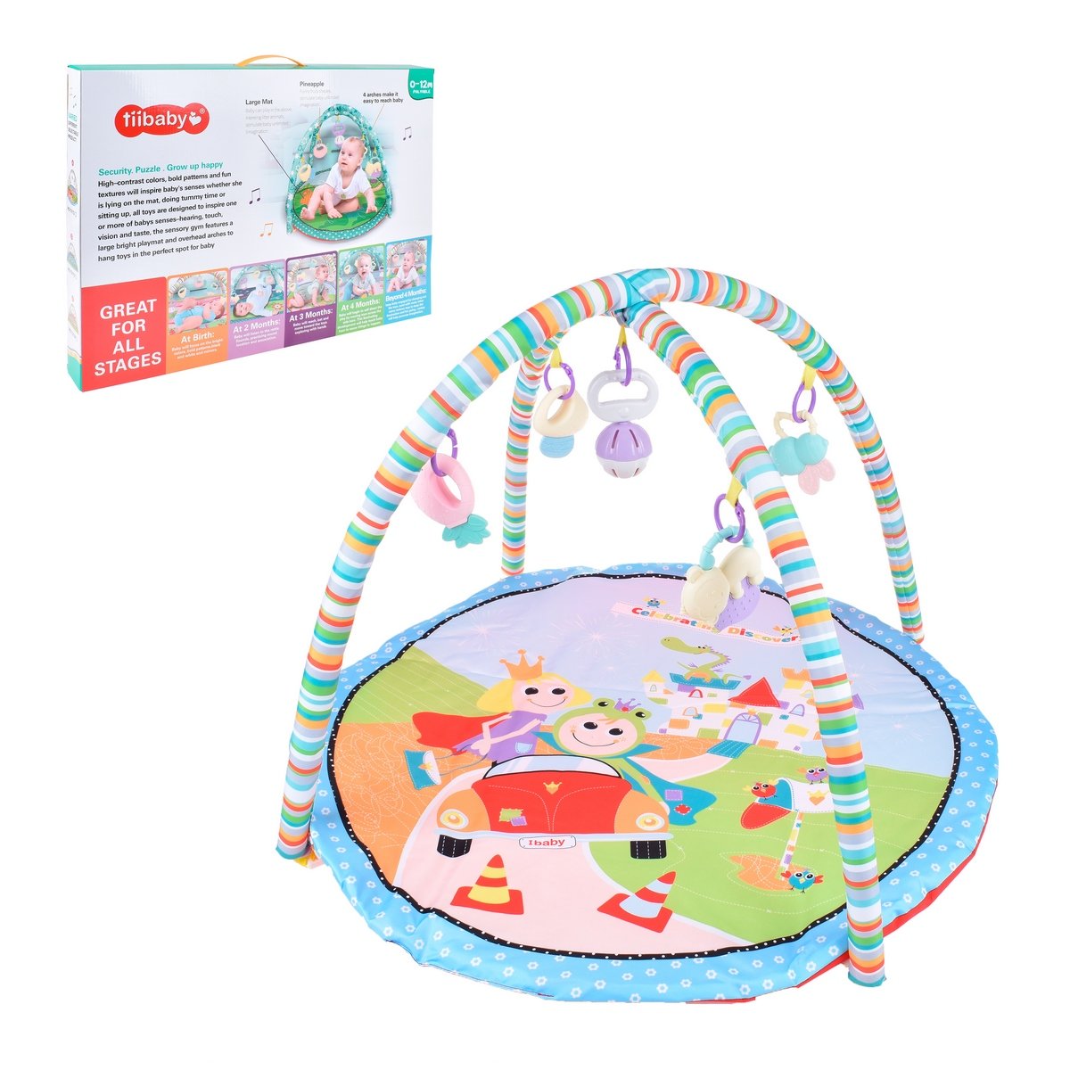 Gimnasio Para Bebe Con Mordedores Y Sonajeros Diseño Castillo
