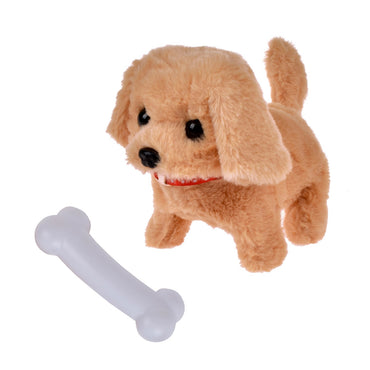 Perro Que Camina Y Ladra Con Hueso