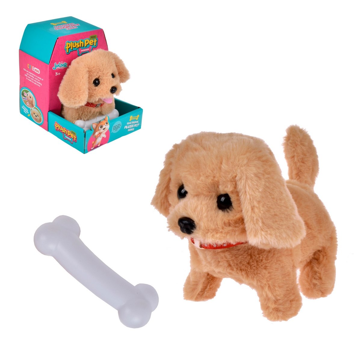 Perro Que Camina Y Ladra Con Hueso