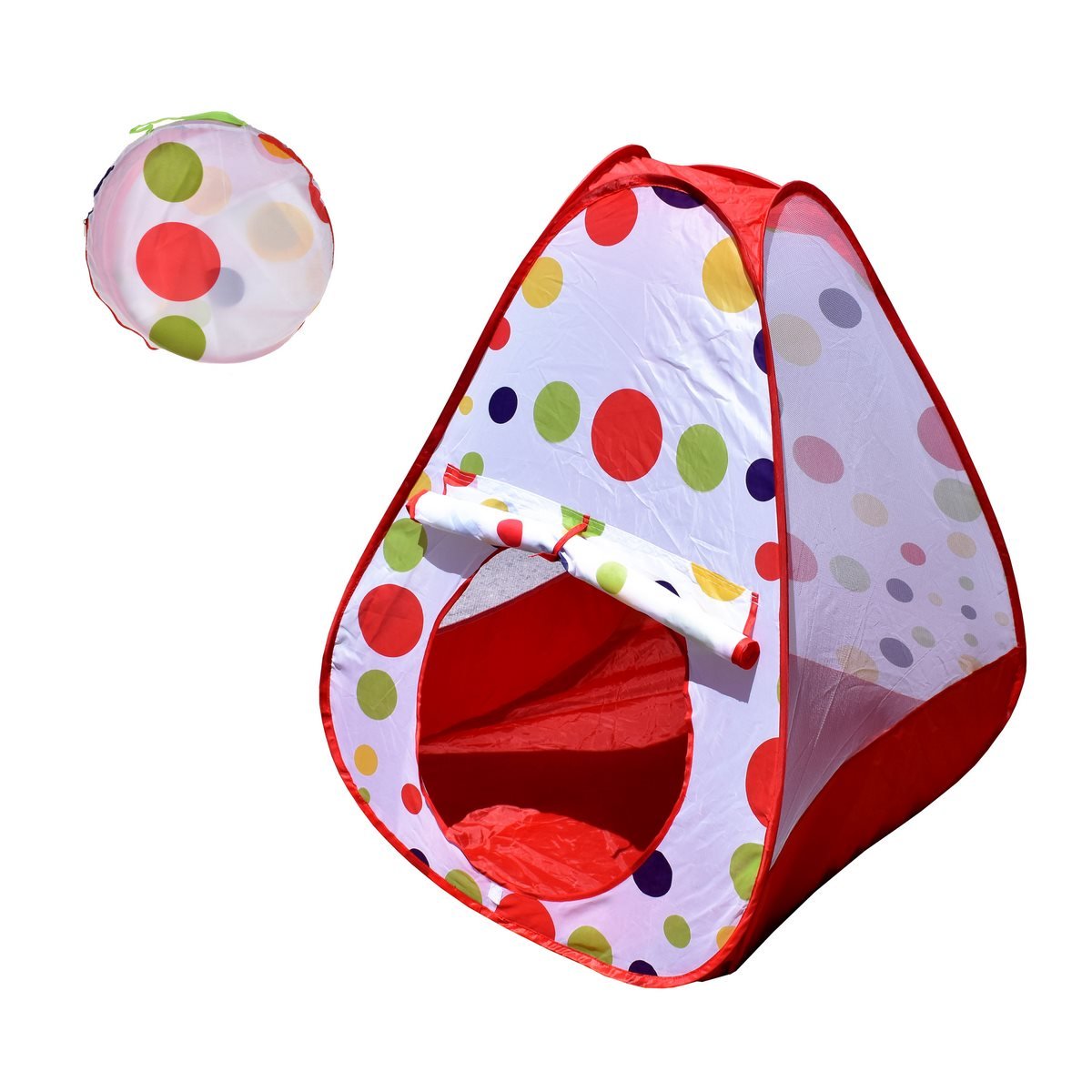 Carpa Piramide Con Lunares De Colores