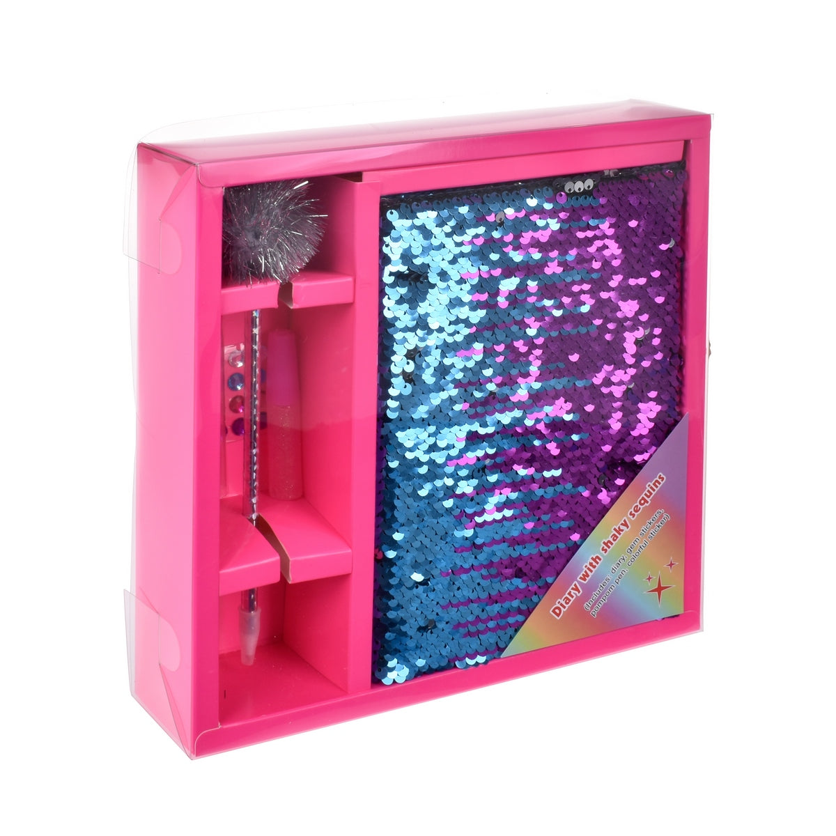 Diario Lentejuelas Gira Brilla Con Lápiz Y Glitter