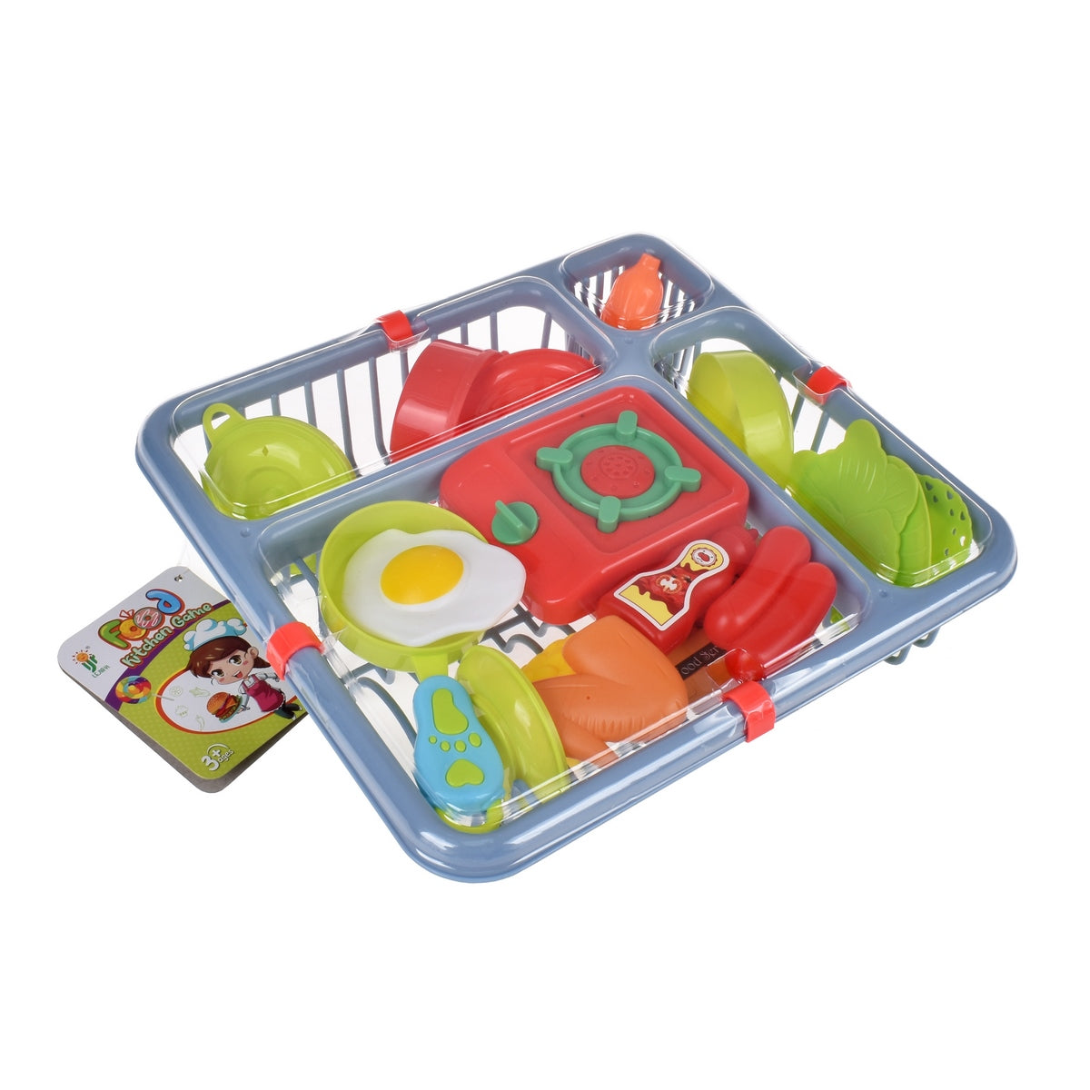 Playset Cocina Seca Platos Con Alimentos Y Utensilios