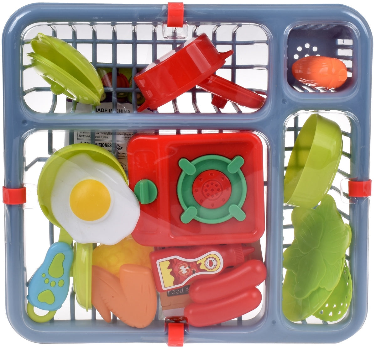 Playset Cocina Seca Platos Con Alimentos Y Utensilios