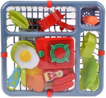 Playset Cocina Seca Platos Con Alimentos Y Utensilios