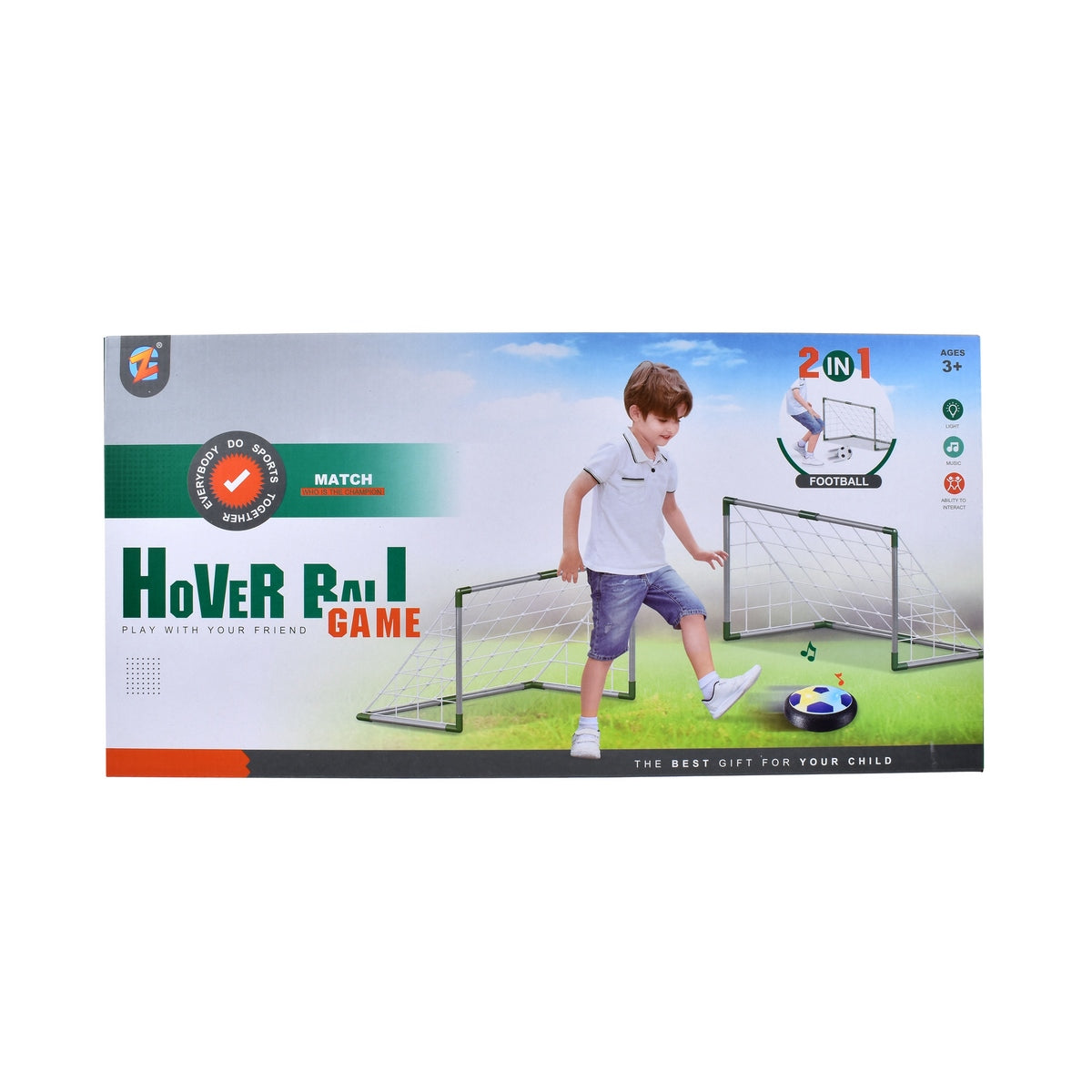 Pelota De Aire Deslizante Con Luces Led Y Pelota Inflable Y 2 Arcos