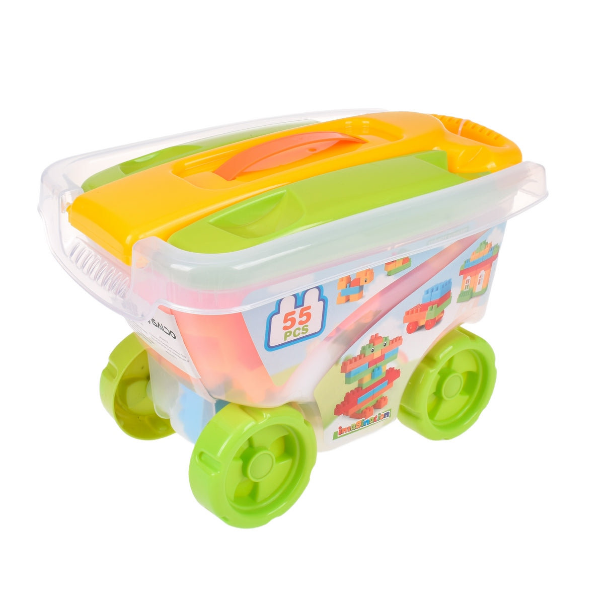 Set 55 Bloques Preescolares En Carro Contenedor