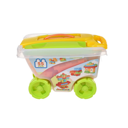 Set 55 Bloques Preescolares En Carro Contenedor