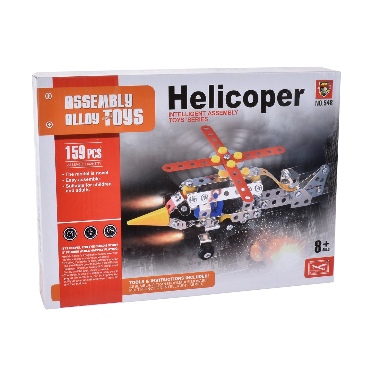 Mecano Metálico Helicóptero 159 Piezas