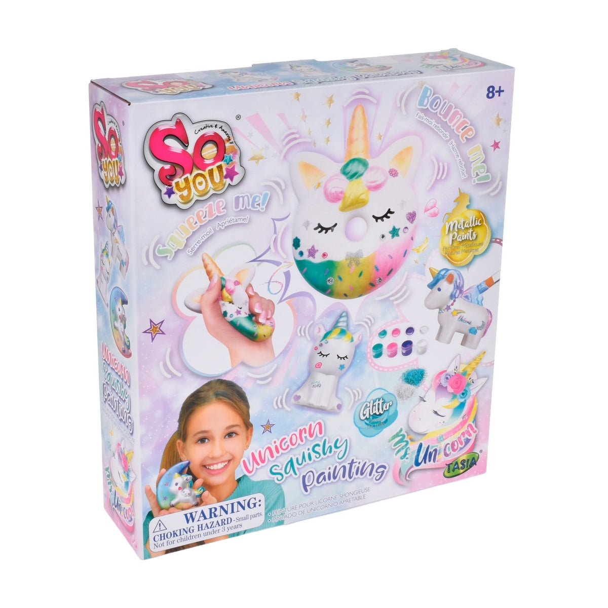 Squish Unicornio Apretable Para Decorar Con Pinturas Y Brillos