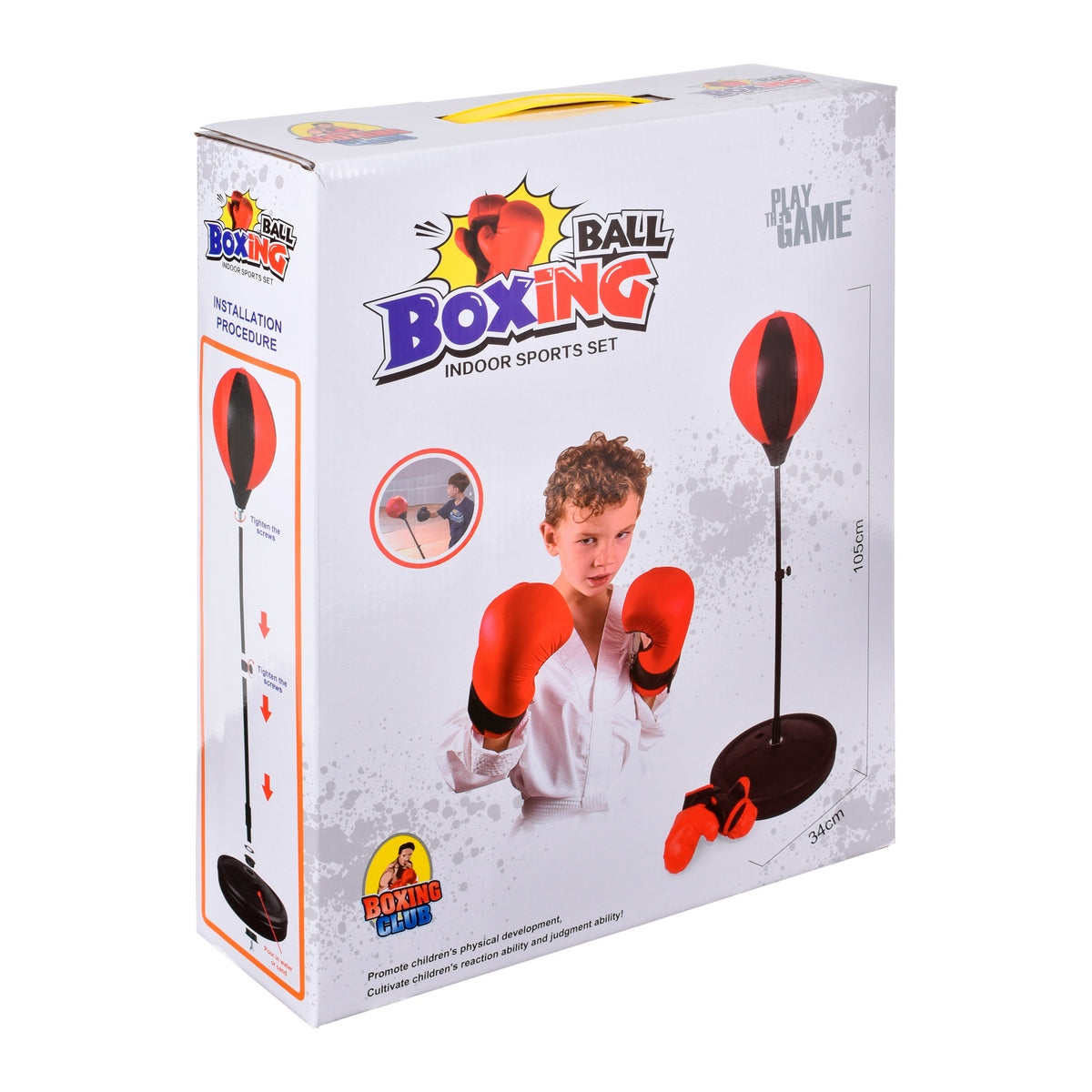 Set De Boxeo Pushingball Con Base Y Guantes