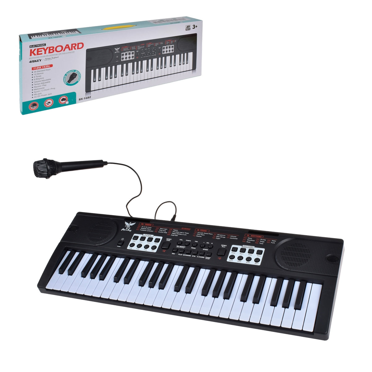 Teclado Electrico 49 Teclas Con Microfono