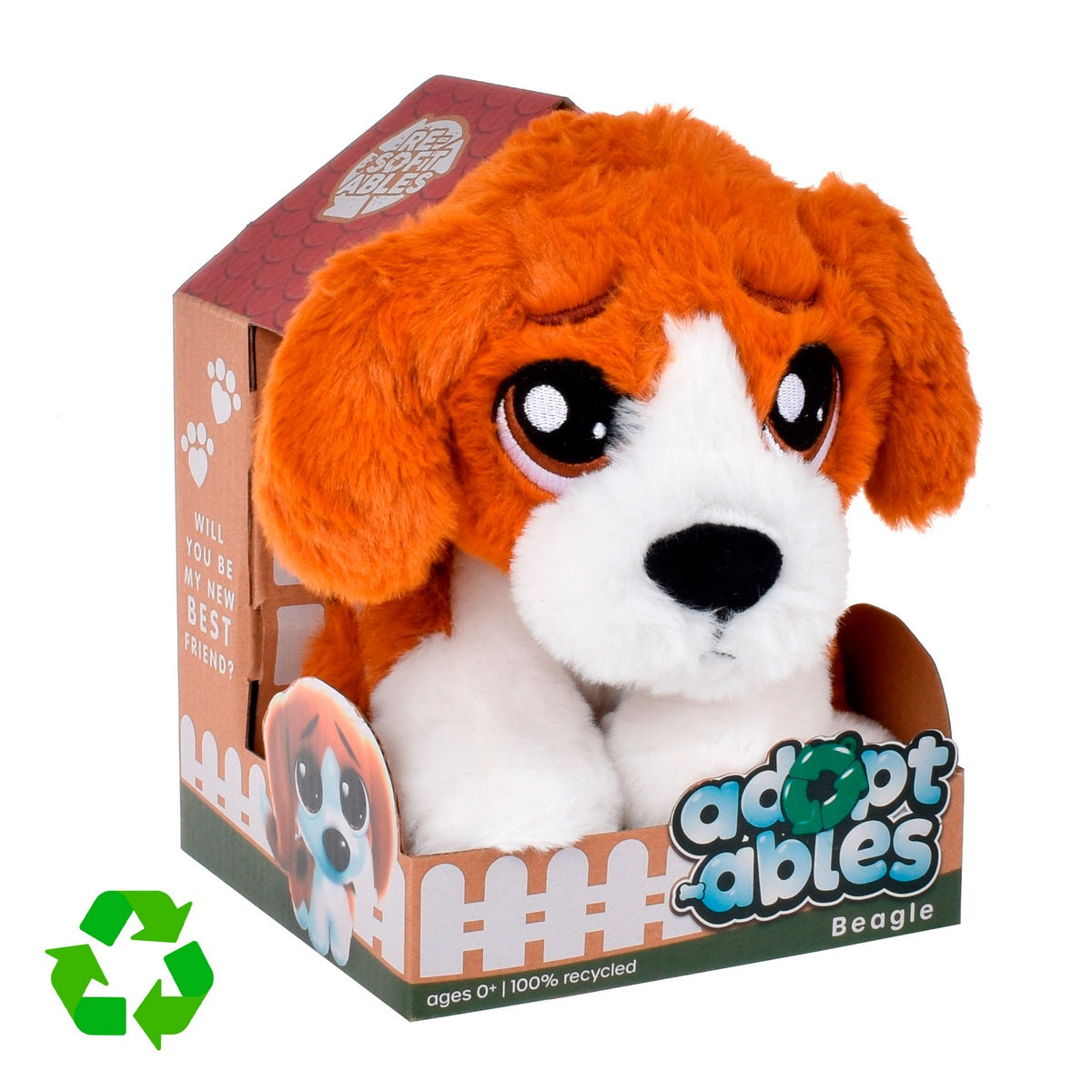Perro Peluche Material Reciclado Resoftables - Beagle