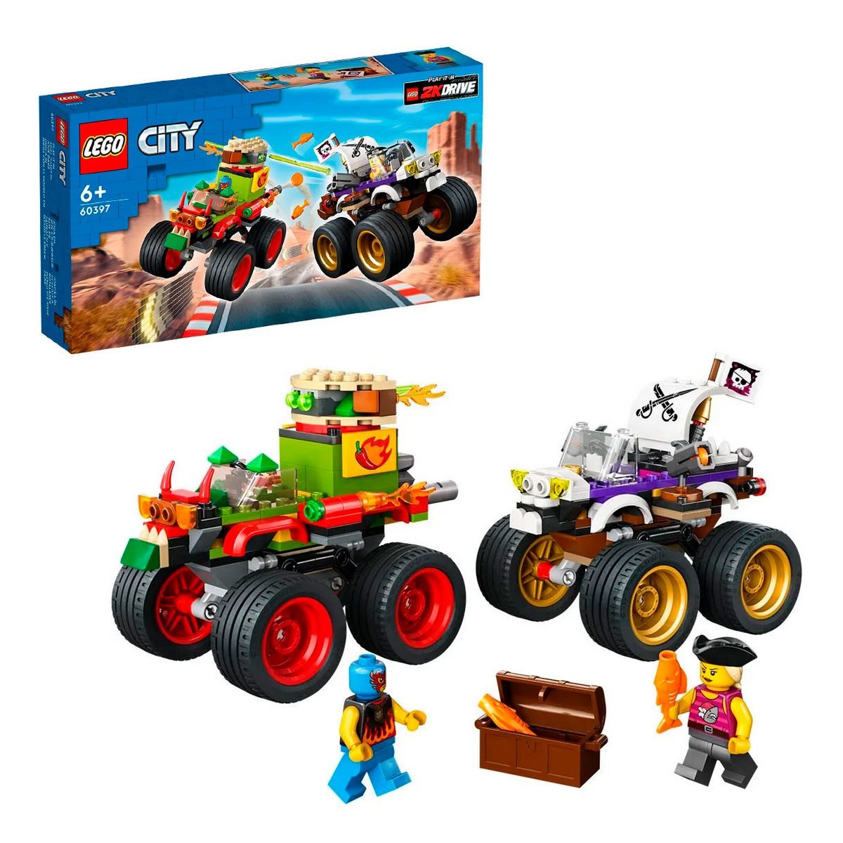 Carrera De Camionetas Monstruo Lego City
