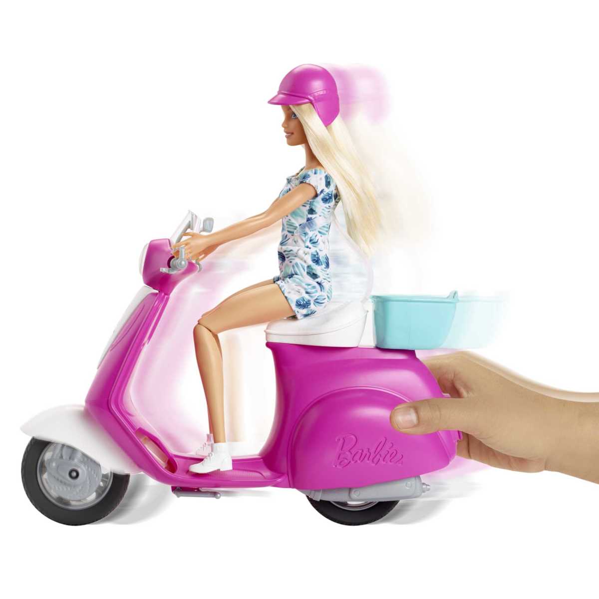 Barbie Vehículo Para Muñecas Motoneta Con Muñeca