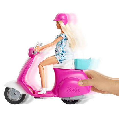 Barbie Vehículo Para Muñecas Motoneta Con Muñeca