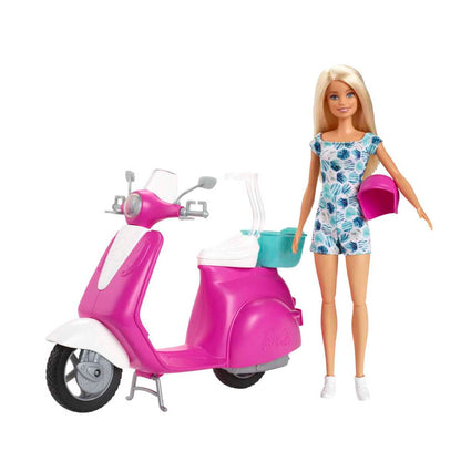 Barbie Vehículo Para Muñecas Motoneta Con Muñeca
