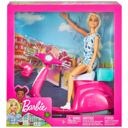 Barbie Vehículo Para Muñecas Motoneta Con Muñeca