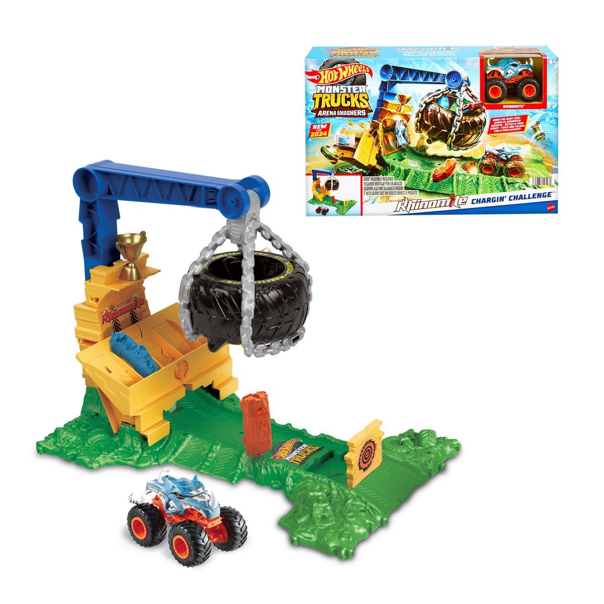 Hot Wheels Monster Trucks Pista De Juguete Reto En La Selva