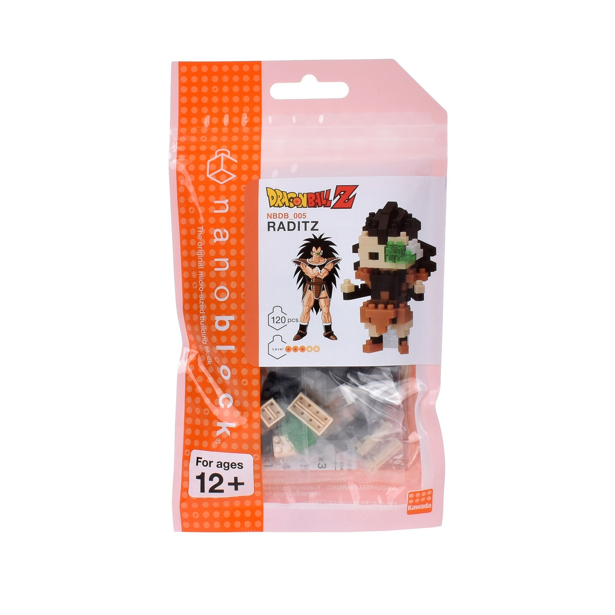 Figura Nanoblock Serie Dragon Ball Z De Bandai - Raditz