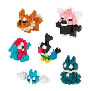 Set 6 Figuras Nanoblock Mininano Serie Pokemon De Bandai - Tipo Normal