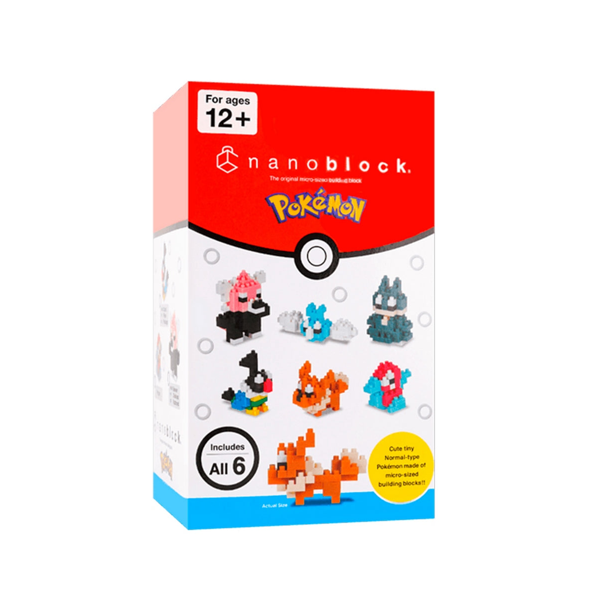 Set 6 Figuras Nanoblock Mininano Serie Pokemon De Bandai - Tipo Normal