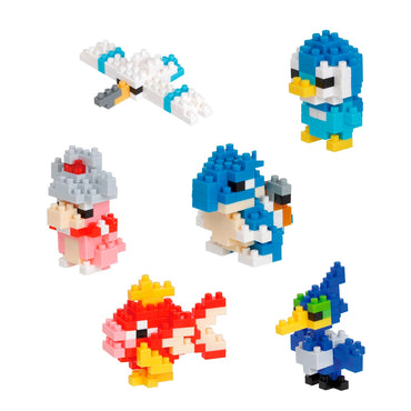 Set 6 Figuras Nanoblock Mininano Serie Pokemon De Bandai - Tipo Agua