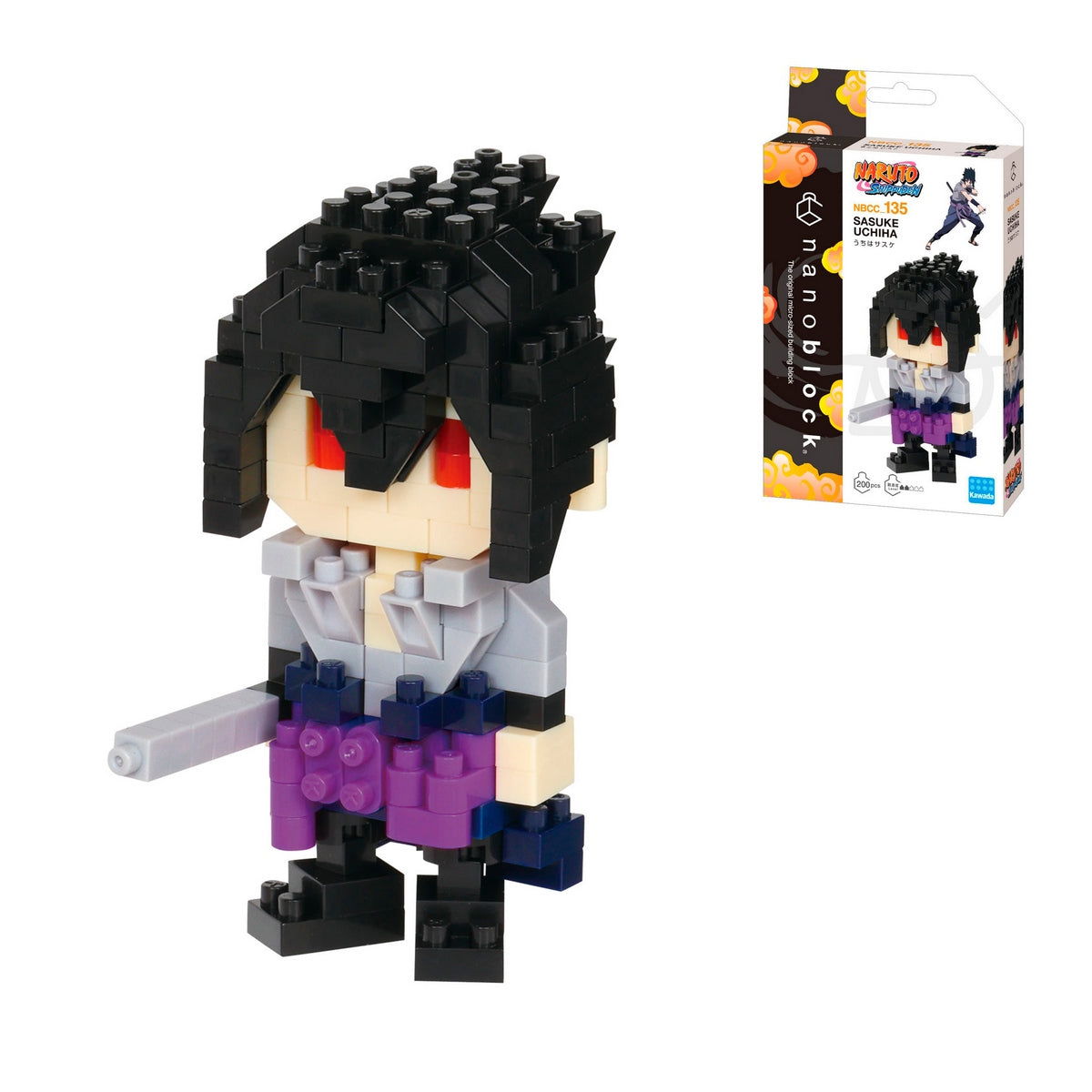 Figura Nanoblock Serie Naruto Shippuden De Bandai - Sasuke Uchiha